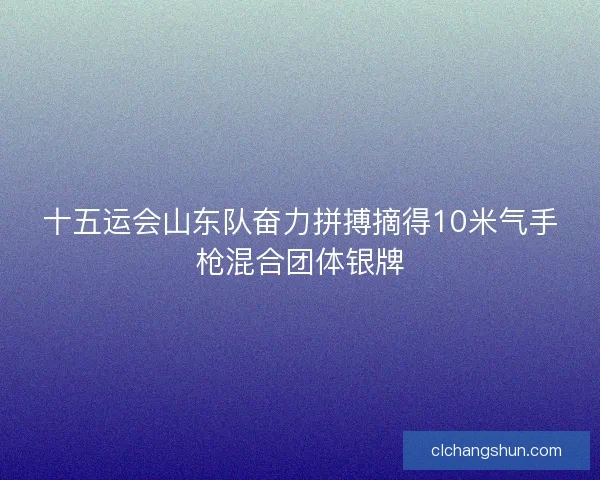 十五运会山东队奋力拼搏摘得10米气手枪混合团体银牌