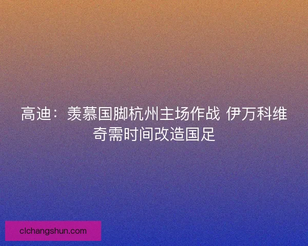 高迪：羡慕国脚杭州主场作战 伊万科维奇需时间改造国足